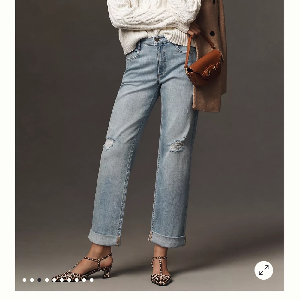 Pilcro Anthropologie baggy slim boyfriend high-rise relaxed jeans